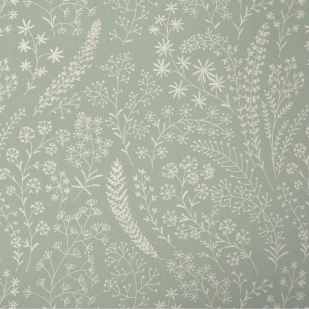 Floral Meadow Wallpaper in Sage Green - Brand: